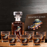 Personalized Fishing Fisherman Gift For Him Decanter set with glasses Printed HN241539