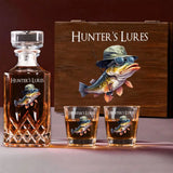 Personalized Fishing Fisherman Gift For Him Decanter set with glasses Printed HN241539