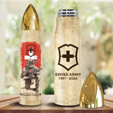 Personalized Swiss Army Veteran Custom Rank & Name Bullet Tumbler Printed AHVA241537