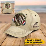 Personalized French Army Veteran Custom Name, Rank & Time Cap 3D Printed AHHN241546