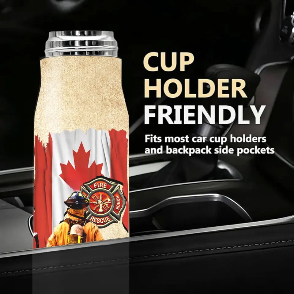 Personalized Canadian Firefighter Logo All Gave Some Some Gave All Custom Time & Name Bullet Tumbler Printed AHVQ241551