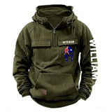 Personalized Spartan Helmet Australian Veteran Custom Name American Retro Hooded Sweatshirt Printed QTKH241563