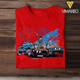 Personalized US Jeep Girl Custom Name Independence Day 4th July Gift T-shirt Printed HN241560