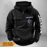 Personalized Australian Veteran Starpan Helmet & Name American Retro Hooded Sweatshirt Printed QTKH241589
