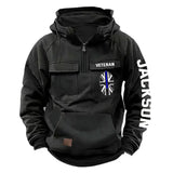 Personalized UK Veteran Starpan Helmet & Name American Retro Hooded Sweatshirt Printed QTKH241589