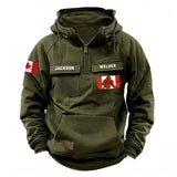 Personalized Canadian Welder Canada Flag American Retro Hooded Sweatshirt Printed KVH241601