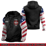Personalized Retired US Firefighter Department US Flag Lace-up Long Sleeves Hoodie 3D Printed QTHN241607