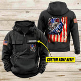 Personalized US Flag Fishing American Retro Hooded Sweatshirt Printed LVA241631