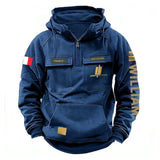 Personalized French Veteran Rank Gold & Logo American Retro Hooded Sweatshirt Printed KVH241636