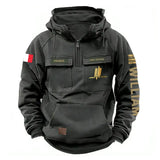 Personalized French Veteran Rank Gold & Logo American Retro Hooded Sweatshirt Printed KVH241636