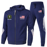 Personalized US Veteran Branch Logo & Name 2D Set Tracksuit Hooded Sweatshirt & Pants Printed VQ241638