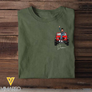 Personalized Jeep Girl Custom Name Jeep Lovers T-shirt Printed HN241661