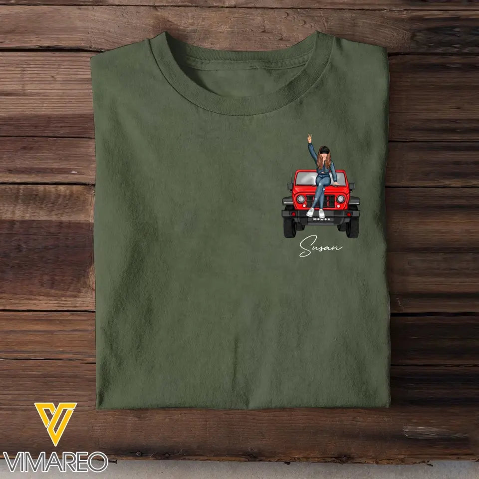 Personalized Jeep Girl Custom Name Jeep Lovers T-shirt Printed HN241661