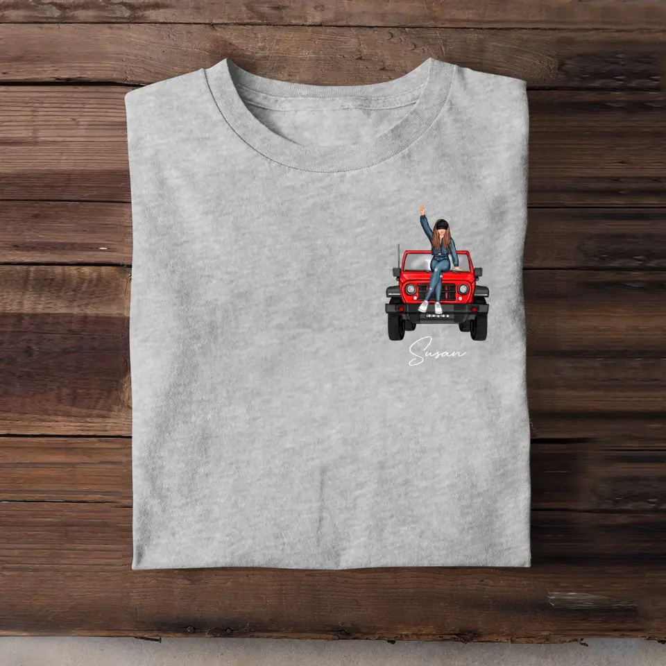 Personalized Jeep Girl Custom Name Jeep Lovers T-shirt Printed HN241661