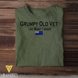 Personalized Grumpy Old Vet I Do What I Want New Zealand Veteran T-shirt Printed QTHN241654