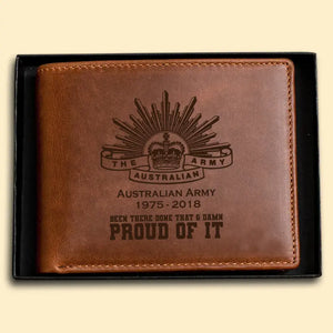 Personalized Australian Army Veteran Been There Done That & Damn Proud Of It Leather Wallet Printed AHVQ241663