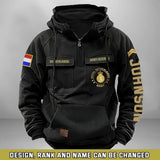 Personalized Netherlands Army Veteran Rank Gold & Logo American Retro Hooded Sweatshirt Printed KVH241669