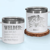 Personalized US Flag Welder Working Coffee Cup Printed HN241666