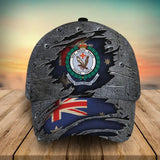 Personalized Australian Police Branch Logo & Name Cap 3D Printed QTVA241684
