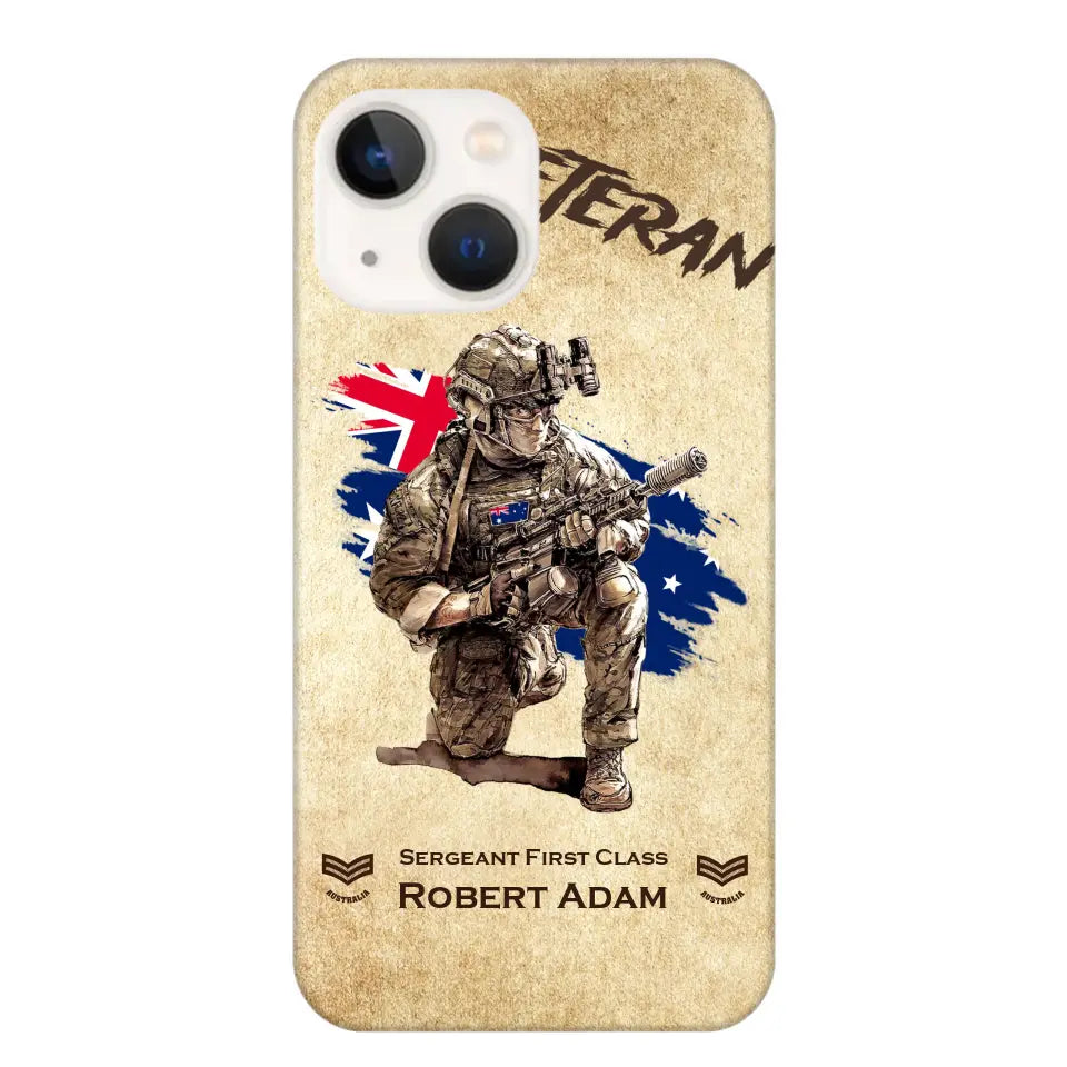 Personalized Australian Veteran Custom Name & Rank Phonecase Printed AHHN241696