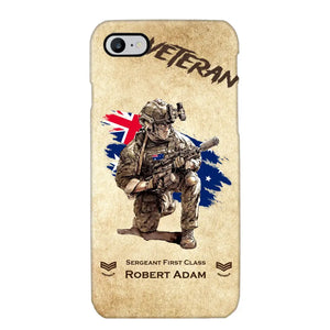 Personalized Australian Veteran Custom Name & Rank Phonecase Printed AHHN241696