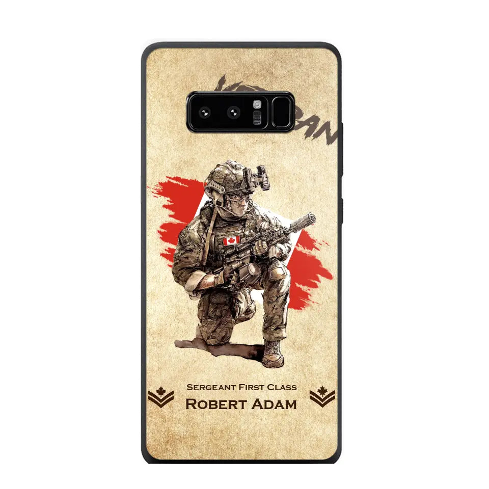 Personalized Canadian Veteran Custom Name & Rank Phonecase Printed AHHN241696