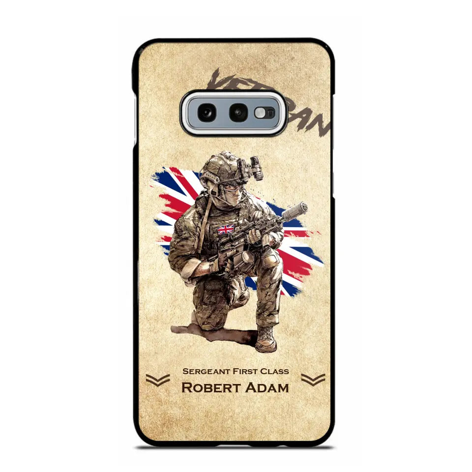 Personalized UK Veteran Custom Name & Rank Phonecase Printed AHHN241696