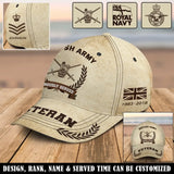 Personalized British Army Veteran Logo Custom Rank & Name 3D Printed AHVQ241689