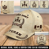 Personalized Canadian Army Veteran Logo Custom Rank & Name 3D Printed AHVQ241689