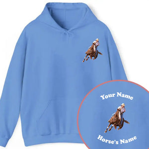 Personalized Upload Your Photo Horse Riding Hoodie 2D Printed HN241734