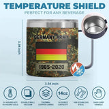 Personalized German Army Veteran Rank Camo  German Flag Coffee Cup Printed KVH241731