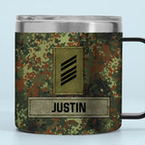 Personalized German Army Veteran Rank Camo Custom Name Coffee Cup 3D Printed AHVA241745