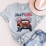 Personalized Jeep Girl Custom Name Independence Day 4th Gift T-shirt Printed HN241748