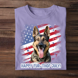 Personalized Upload Your Pet Photo Dog Lovers Cat Lovers Gift US Flag Independence Day 4th Gift T-shirt Printed QTHN241750