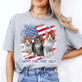 Personalized Upload Your Pet Photo Dog Lovers Cat Lovers Gift US Flag Independence Day 4th Gift T-shirt Printed QTHN241750