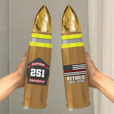 Personalized US Firefighter Flag US Firefighter Badge Custom Time & ID Bullet Tumbler Printed AHVQ241791