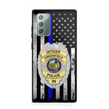 Personalized US Police Badge Police Officer US Flag Blue Line  Phonecase Printed LVA241798