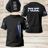 Personalized US Police Badge Logo & Department Custom Name T-shirt Printed AHVQ241829