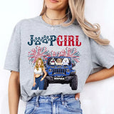 Personalized United States Jeep Girl & Dogs Independence Day 4th Gift T-shirt Printed HN241853