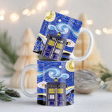 Personalized Starry Night Dr Who Van Gogh Police Box Mug Printed QTVA241848
