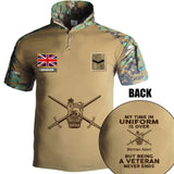 Personalized My Time In Uniform Is Over British Army But Being A Veteran Never Ends British Veteran Rank Camo Hiking Army Shirt Printed AHVQ241860