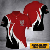 Personalized US Firefighter Logo US Firefighter Flag Polo Shirt 3D Printed QTVQ241872