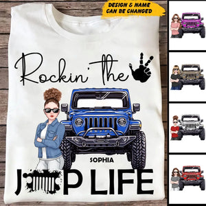 Personalized Rockin' The Jeep Life Jeep Girl T-shirt Printed HN241871