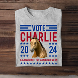 Personalized Upload Your Horse Photo Presidential Election 2024 in United States Vote 2024 A Candidate You Can Believe In T-shirt Printed LVA241897