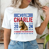 Personalized Upload Your Horse Photo Presidential Election 2024 in United States Vote 2024 A Candidate You Can Believe In T-shirt Printed LVA241897