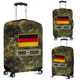 Personalized German Veteran Rank Camo German Flag Custom Name & Time Suitcase Printed LVA241904