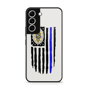 Personalized US Police Badge Police Officer US Flag Blue Line Phonecase Printed QTVQ241908