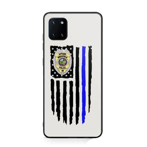 Personalized US Police Badge Police Officer US Flag Blue Line Phonecase Printed QTVQ241908