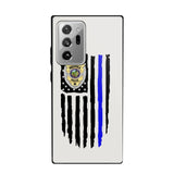 Personalized US Police Badge Police Officer US Flag Blue Line Phonecase Printed QTVQ241908