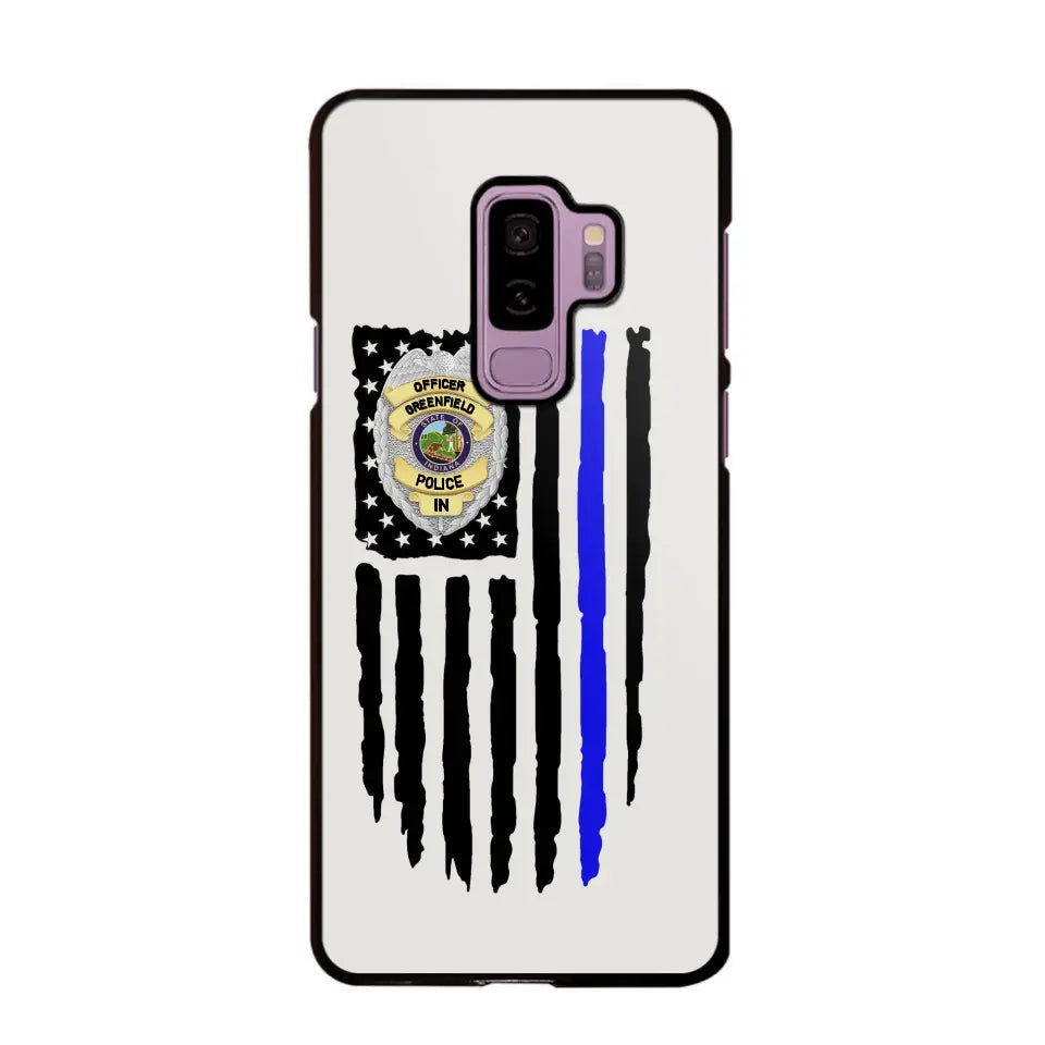 Personalized US Police Badge Police Officer US Flag Blue Line Phonecase Printed QTVQ241908